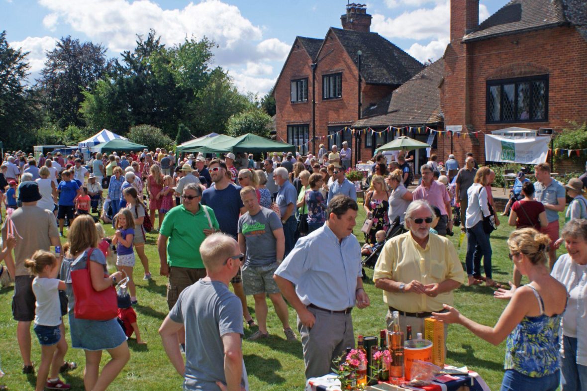 People attending the Goodworth Clatford Village Fete