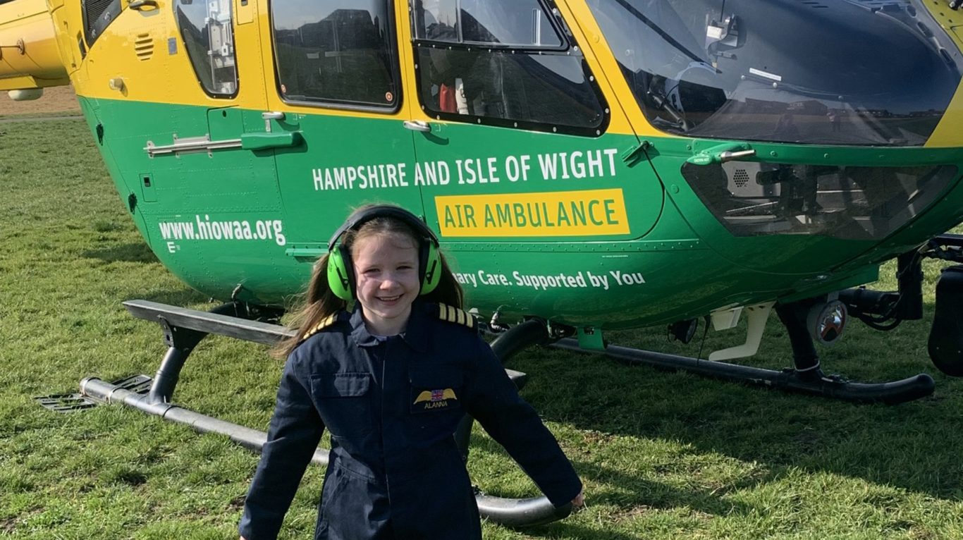 Six Year Old Alanna To Go The Extra Mile Hampshire And Isle Of Wight Air Ambulance 